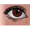 download Realistic Brown Eye clipart image with 0 hue color