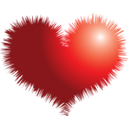 download Zigzag Red Heart clipart image with 0 hue color
