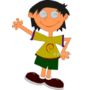 download Cartoon Kid clipart image with 0 hue color