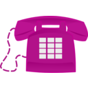 download Red Phone clipart image with 315 hue color
