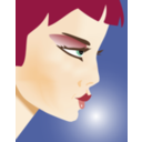 download Female Face clipart image with 0 hue color
