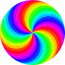 download 36 Circle Swirl 12 Color clipart image with 315 hue color