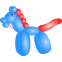 download Balloon Horse clipart image with 0 hue color
