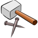 download Hammer And Nails clipart image with 0 hue color