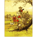 download Samurai On A Horse Countryside clipart image with 0 hue color