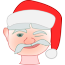 download Santa Winking clipart image with 0 hue color