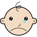 download Baby Crying clipart image with 0 hue color
