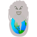 download Polluting Earth clipart image with 0 hue color