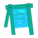 download House For Sale clipart image with 135 hue color
