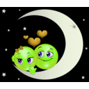 download Lover Moon Smiley Emoticon clipart image with 45 hue color