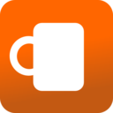 download Coffee Mug Icon Orange Background clipart image with 0 hue color