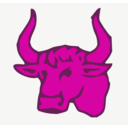 download Red Bull Head clipart image with 315 hue color