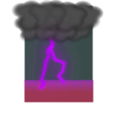 download Clouds And Lightning clipart image with 225 hue color