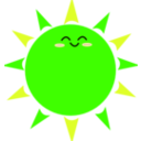 download Happy Sun clipart image with 45 hue color