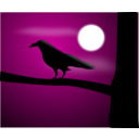 download Raven Illustration clipart image with 45 hue color