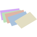 download Stack Of Unlined Colored Index Cards clipart image with 225 hue color