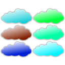 download Colour Clouds clipart image with 135 hue color