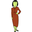 download Woman In Fashion clipart image with 45 hue color