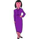 download Woman In Fashion clipart image with 315 hue color
