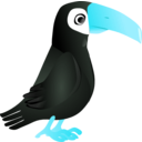 download Simple Toucan clipart image with 135 hue color