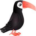 download Simple Toucan clipart image with 315 hue color