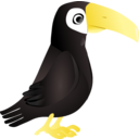 download Simple Toucan clipart image with 0 hue color