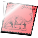 download Dino Stamp In Stamp Mount clipart image with 225 hue color