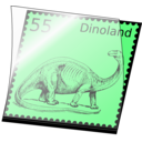 download Dino Stamp In Stamp Mount clipart image with 0 hue color