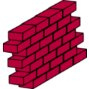 download Red Brick Wall clipart image with 315 hue color