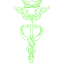 download Golden Caduceus clipart image with 45 hue color
