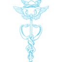 download Golden Caduceus clipart image with 135 hue color
