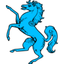 download Horse Rampant clipart image with 135 hue color