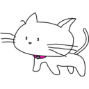 download White Cat clipart image with 315 hue color